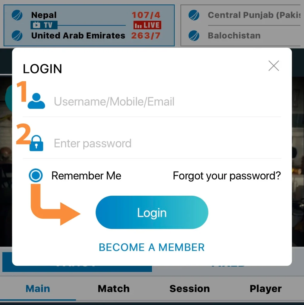 Indibet app login steps
