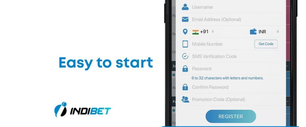 Registration at Indibet official website